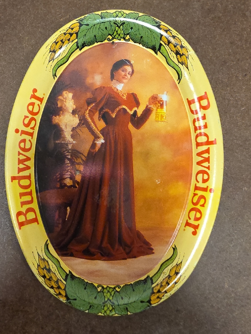 Vintage 1992 Budweiser "Lady In Red" Tip Tray